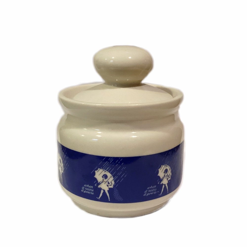 Vintage Sugar Bowl Morton Salt Company Morton Salt girl When it rains it pours